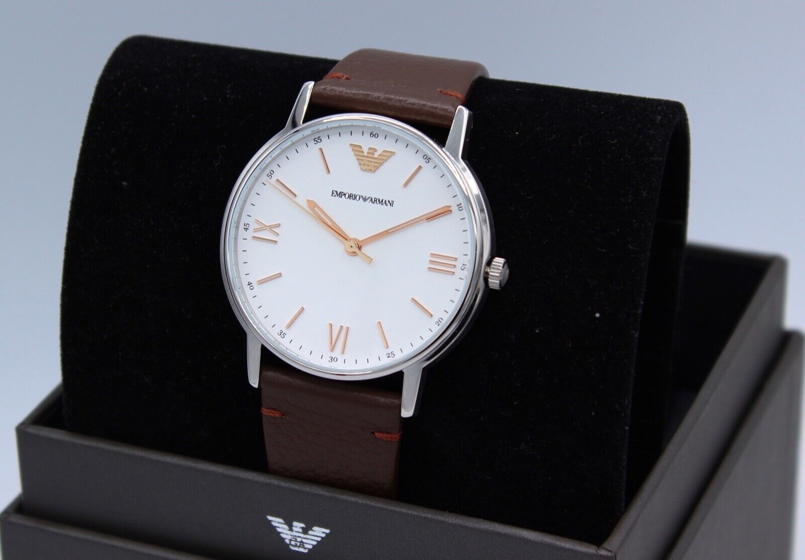 Emporio armani hotsell kappa silver watch