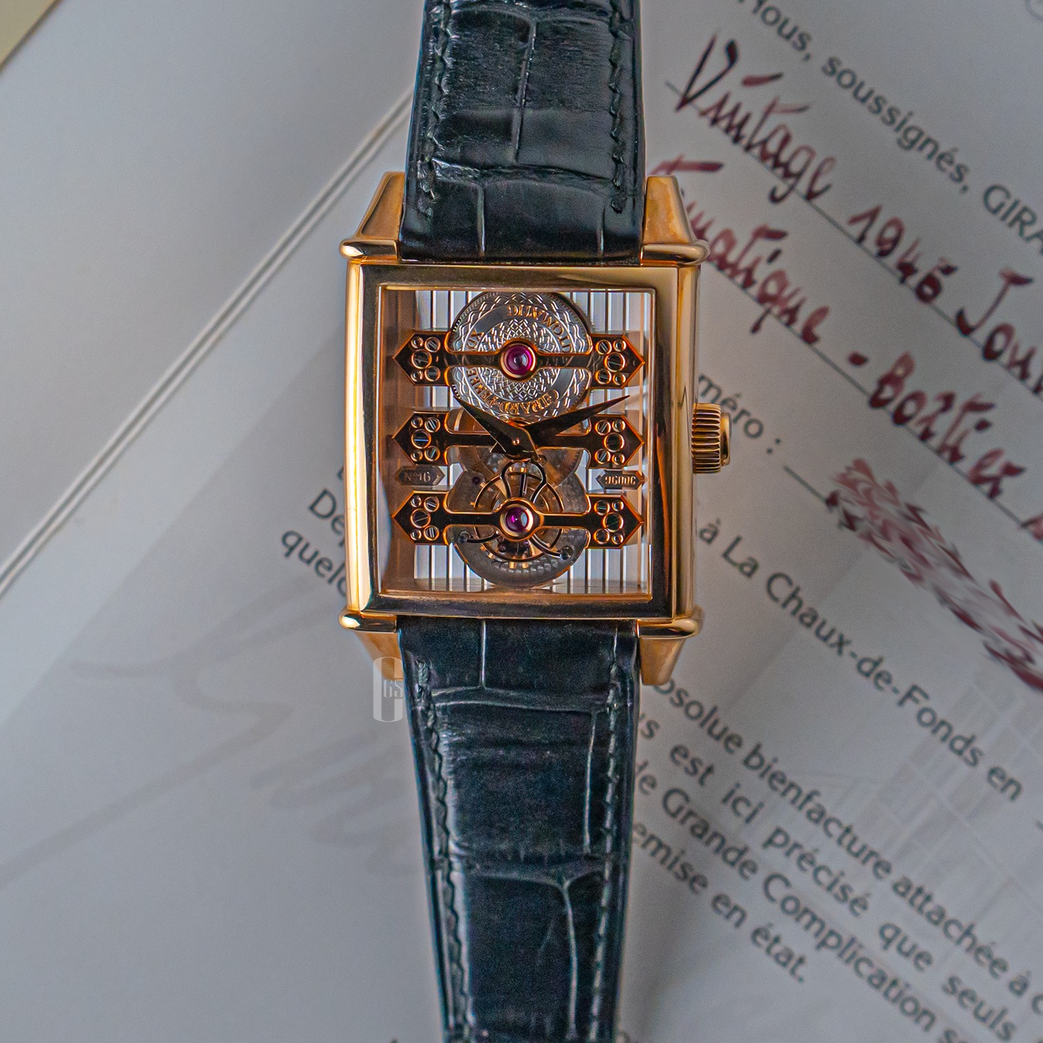 Golden Bridge Girard Perregaux Vintage 1945 Tourbillon Triple