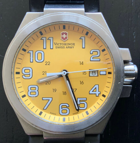 Swiss army watch deals yellow face