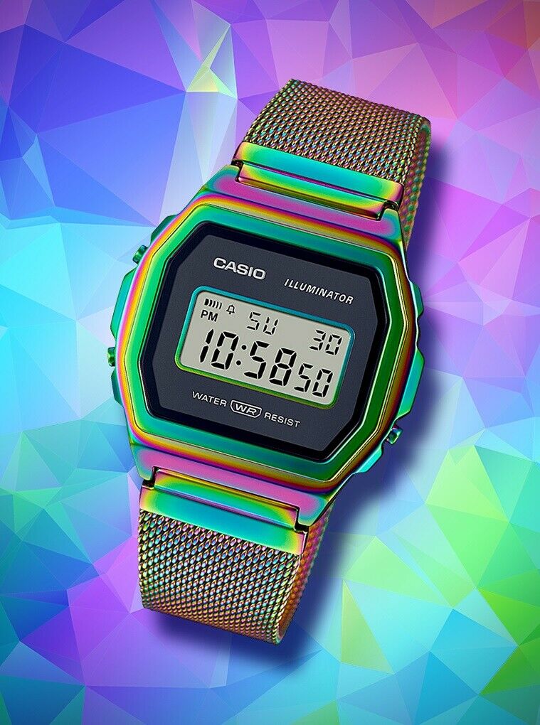 Casio A1000RBW 1ER Vintage Iconic Premium Rainbow WatchCharts Marketplace