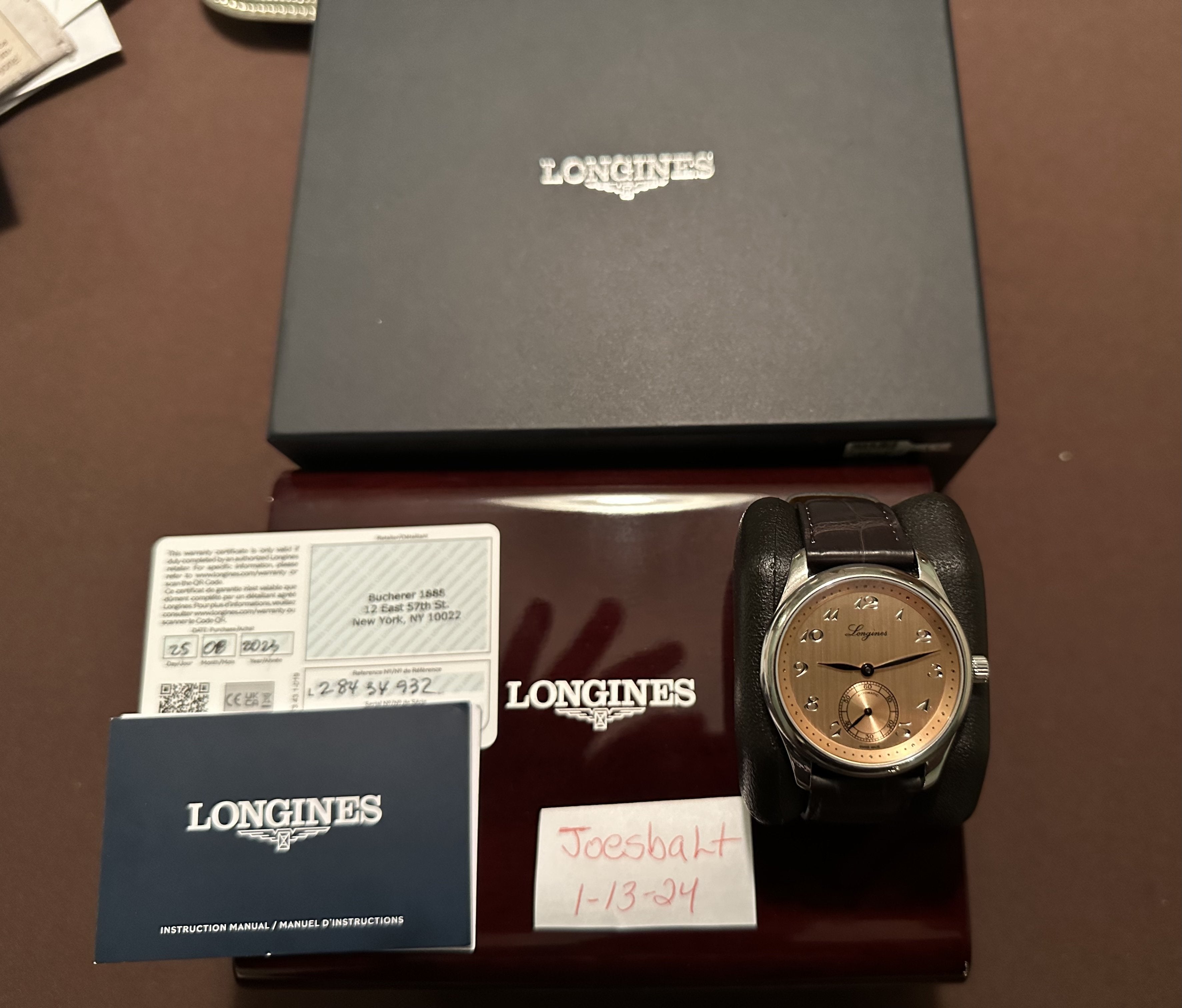 Longines Master 38.5mm under warranty rare find mint