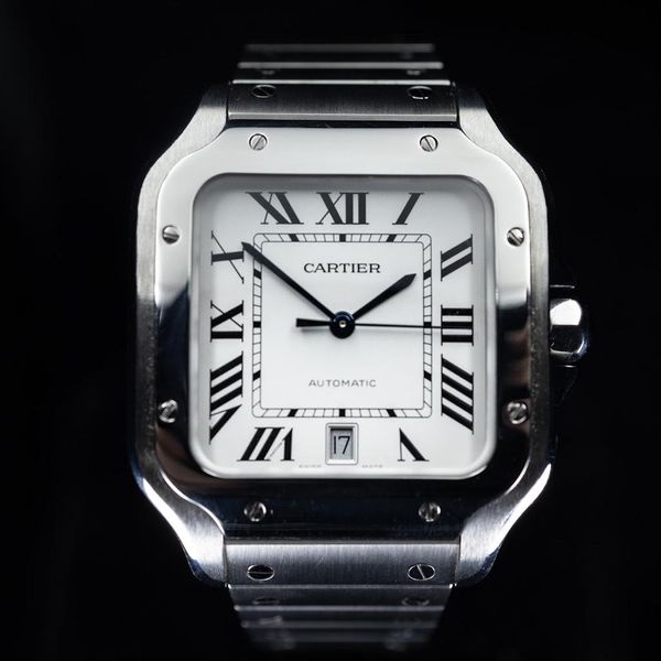 [FSOT] CARTIER Santos de Cartier- 40mm White Dial Watch - WSSA0009 ...