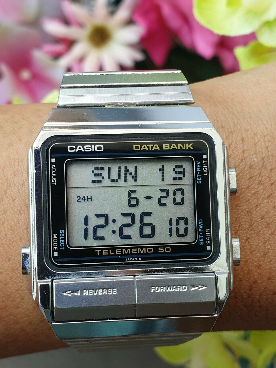 Vintage Casio DB-500 Data Bank Telememo 50 Module 262 Japan Digital Watch |  WatchCharts Marketplace