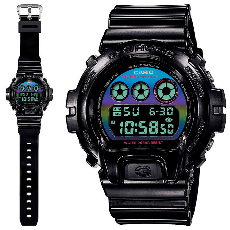 G-SHOCK Genuine Casio G-Shock Origin Virtual Rainbow Black DW