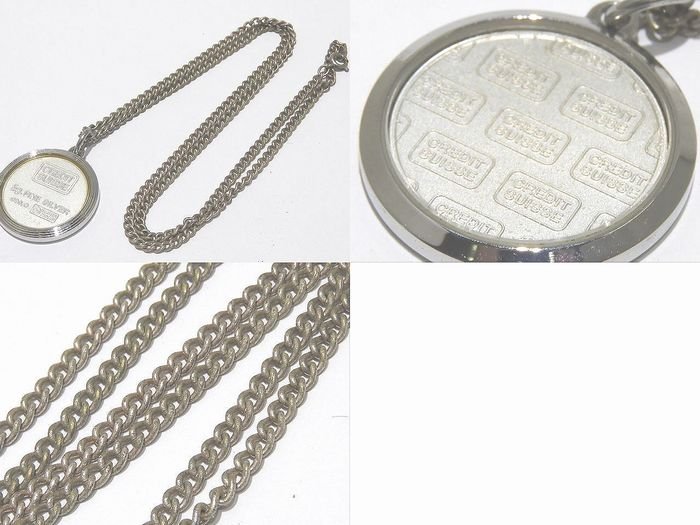 D3 Doris Brother Men's Quartz Watch & Necklace ◇ 5g pure silver