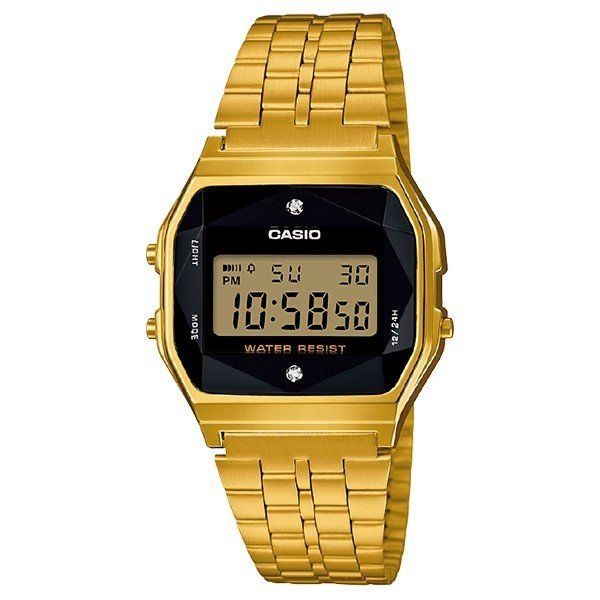 Shipping included CASIO Chip Casio A159WGED-1 Diamond Digital Petit ...