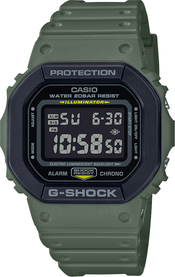 casio dw 5600 green