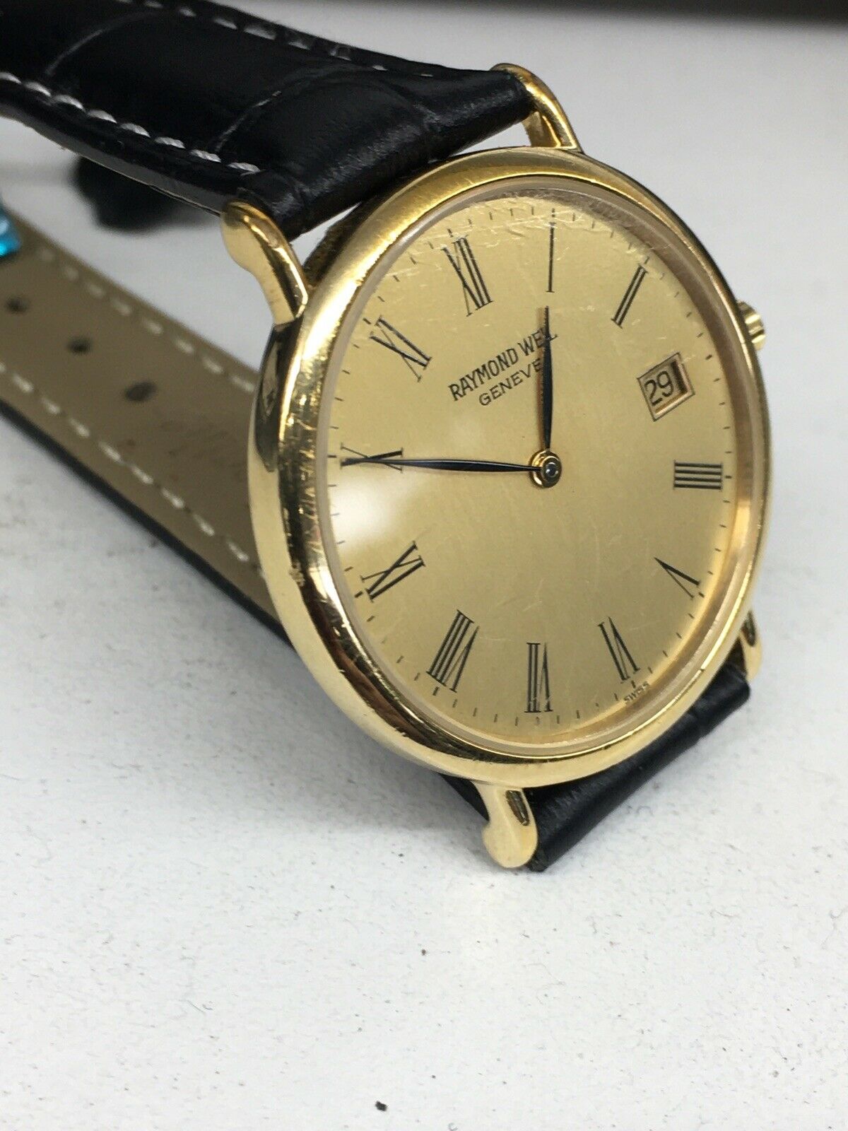 Raymond Weil Mens vintage 18k gold Electro. watch 5510 w Box