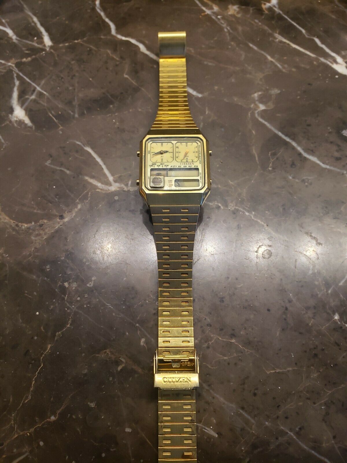 Vintage Citizen Ana-Digi Temp 8980-084616 TA Quartz Watch