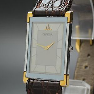 Exc+5] SEIKO CREDOR 6730-5711 Quartz Men's Watch 22K Gold SGP from