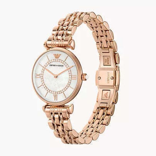 Emporio Armani AR1909 Women's Two-Hand Rose Gold Stainless Steel Watch ...