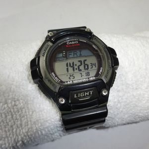 Casio W-S220 Orologio Digitale - Solar Powered, Impermeabile 10 ATM, Luce LED, Cronometro, Collezione Casio