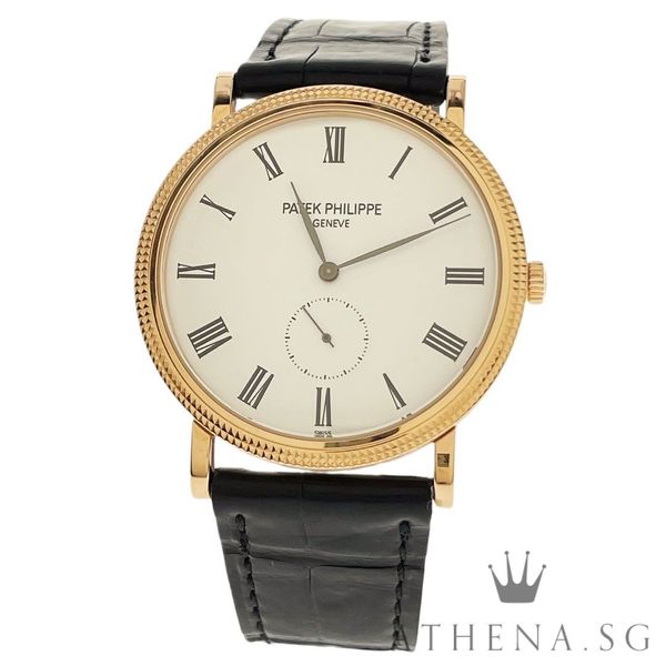 UNPOLISHED!! PATEK PHILIPPE ROSE GOLD CALATRAVA “36MM” “WHITE DIAL ...