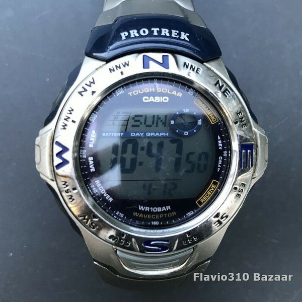 Rare CASIO Pro Trek PRW 100BJ 2629 Japan Y Tough Solar Waveceptor 46mm watch WatchCharts Marketplace