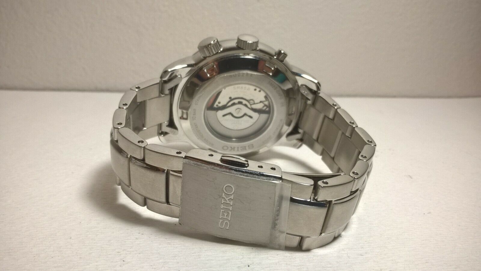 Mint Seiko 5m85 0af0 Sun067p1 Kinetic Gmt Word Time Watch Full Set Watchcharts