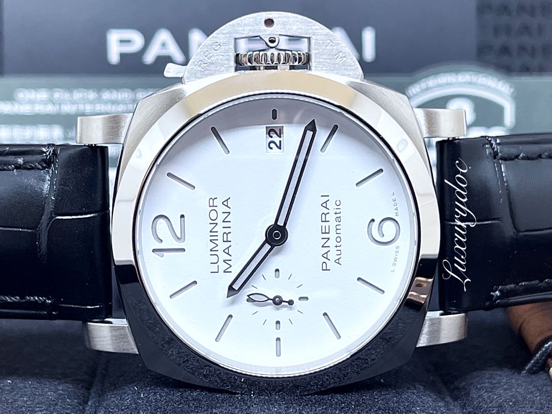 FS.BNIB PANERAI LUMINOR MARINA QUARANTA WHITE DIAL AUTOMATIC DATE