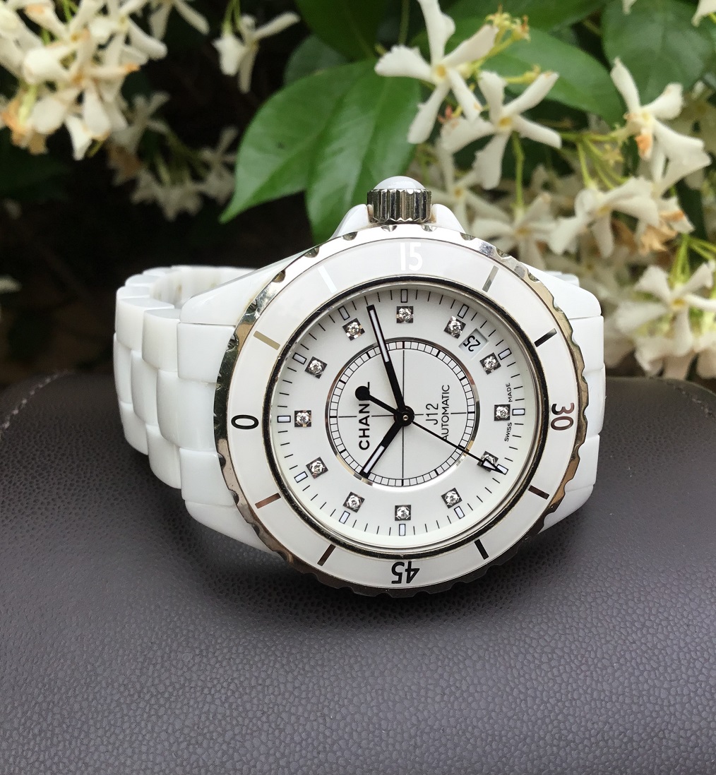 FS: Chanel J12 White Ceramic 38mm Diamond Dial H5705