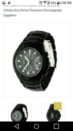 Citizen eco drive 2025 titanium sapphire wr100 black