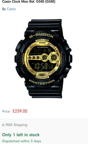 Casio G Shock GD 100GB 3263 Gold Black WatchCharts Marketplace