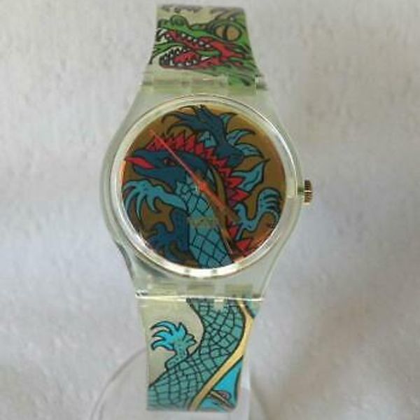 SWATCH - GG135 - Green Dragon - 1995 - Std Gents Collection - Swiss ...