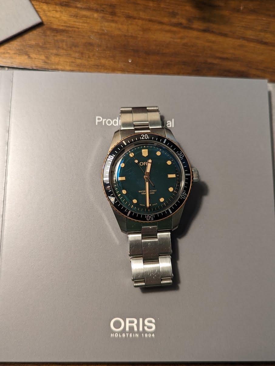 WTS Oris Sixty Five 65 Diver Bronze Bezel 40mm Diameter