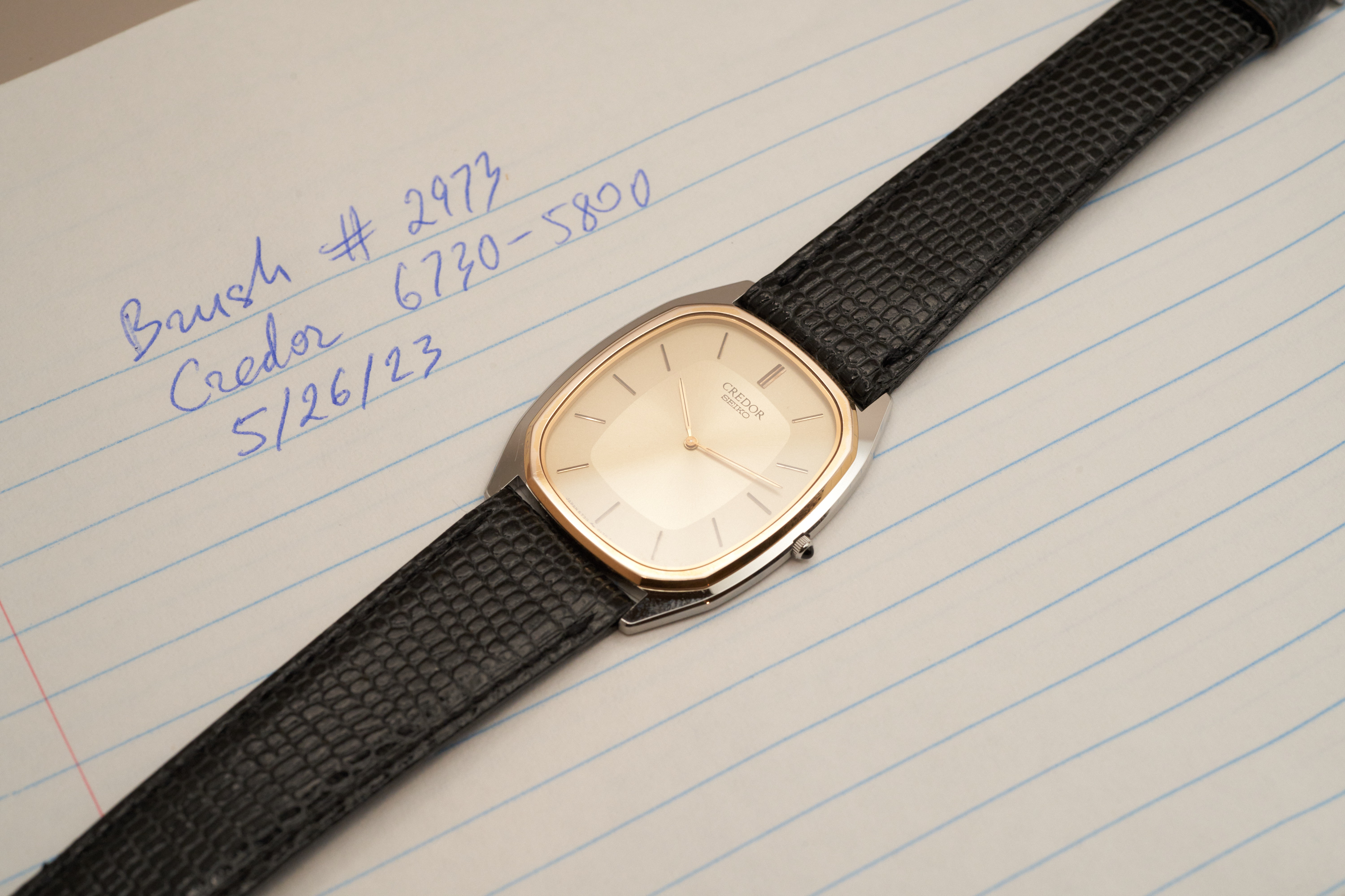 WTS] Men's CREDOR 6730-5080 - 14k gold bezel, Onyx Crown