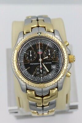 Tag Heuer Watch Mens CT1150.BD0552 Link 18K Gold Black 2