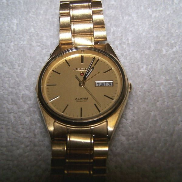 Vintage Men Seiko Alarm Quartz Watch Model 5C23-8009 D/D w/Seiko Band ...