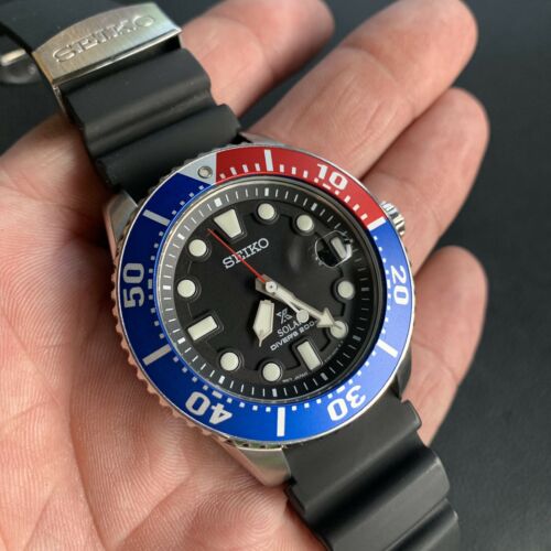 SEIKO Prospex Solar SNE439P1, Pepsi, Analog Mens Diver Watches