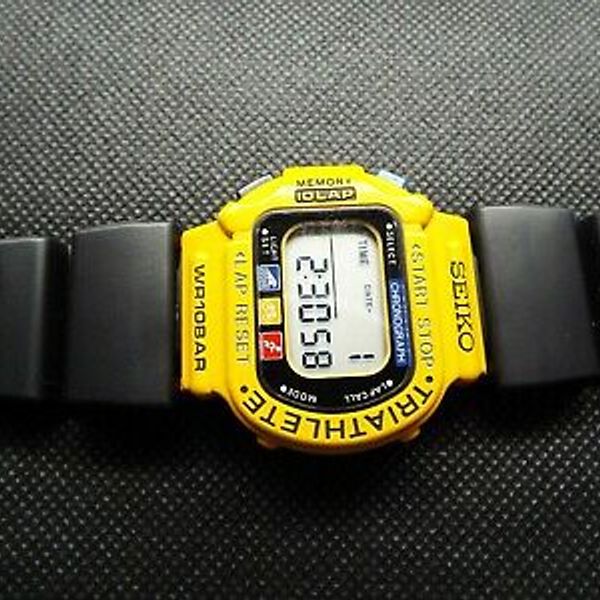 VINTAGE SEIKO DIGITAL WATCH S600500B TRIATHLETE LCD RETRO 90s OLD SCHOOL WatchCharts Marketplace