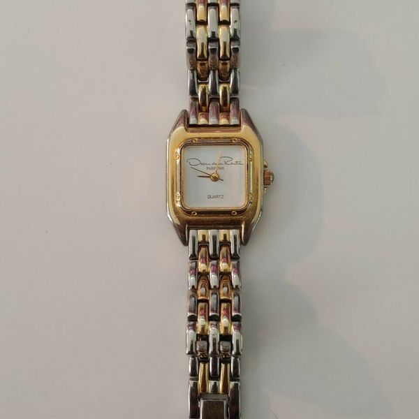 Vintage Oscar de la Renta Watch, Tri-Braided Quartz, Stainless, Parfum ...