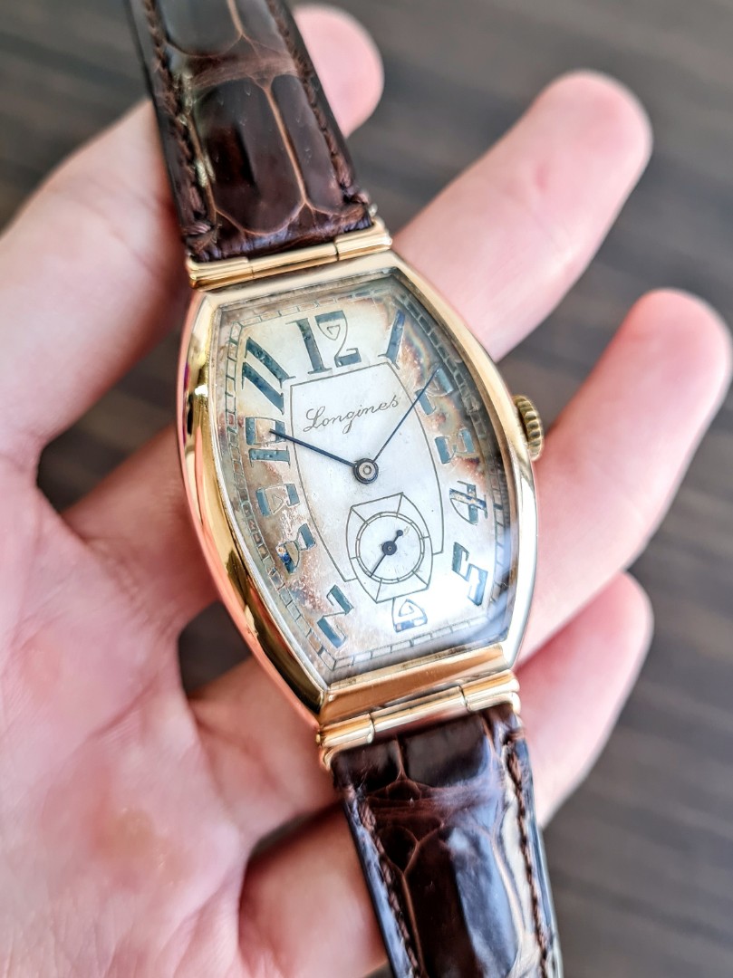 Super Rare 1920s Oversized Longines Manual Wind Watch with Factory