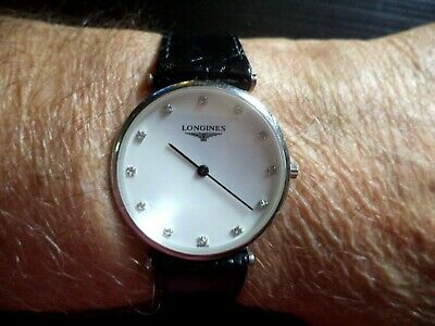 LONGINES LA GRANDE CLASSIQUE WITH DIAMOND HOUR MARKERS S.STEEL