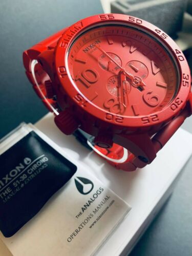 All red nixon watch best sale