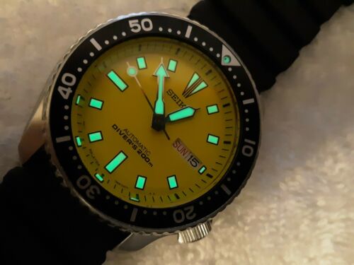 SEIKO MEN'S SKXA35 7S26-0028 YELLOW DIAL 200 METER SPORT DIVER ON NEW OEM  STRAP | WatchCharts