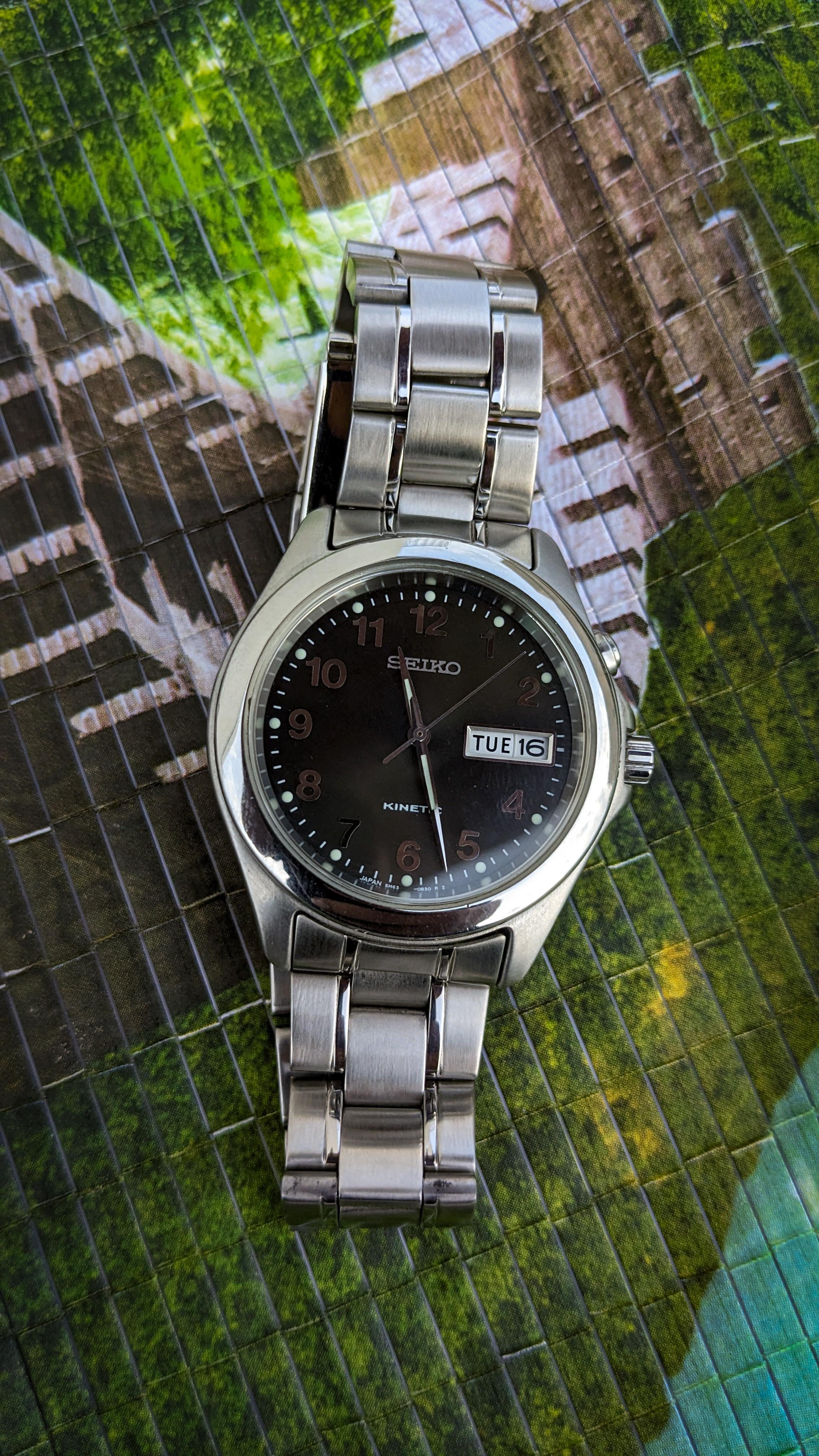 wts] kinetic Seiko watch with ref 5m63-0b00 for sell 120 