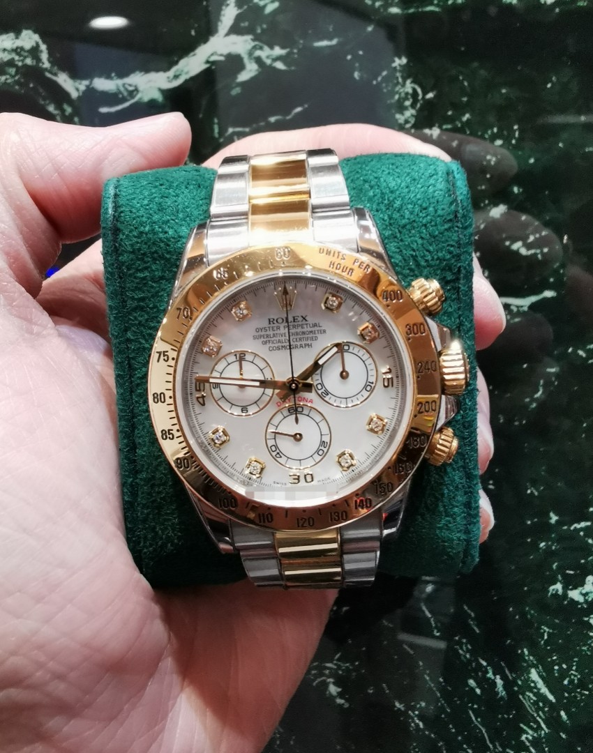 Rolex daytona two shop tone mother of pearl