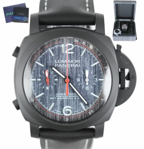 NEW Panerai Luminor 1950 Luna Rossa Chrono Black Ceramic PAM01037