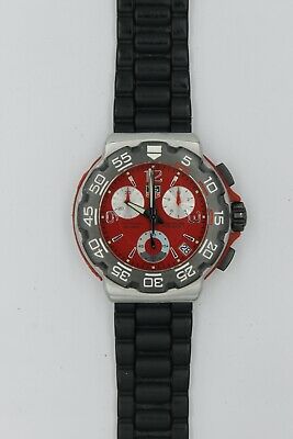 Tag Heuer CAC1112.BT0705 Red Formula 1 Black Rubber Chronograph