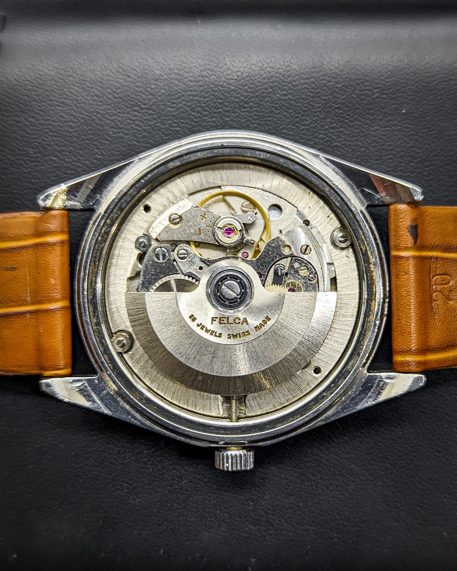 XXe Siecle (20世紀)第2号/1952年 WTS] VINTAGE FELCA SPORTMASTER XX WATCH 25 JEWELS SWISS AUTOMATIC