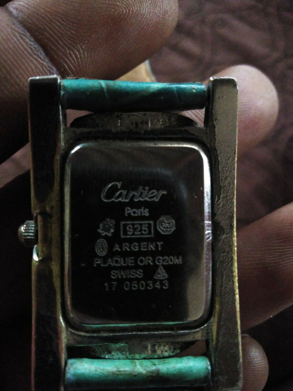 cartier paris 925 argent plaque or g20m swiss 17050343 price