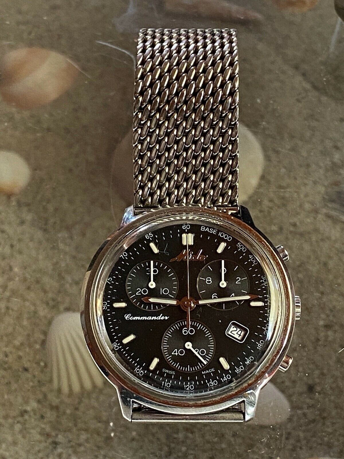 Mido Commander Ocean Star Aquadura Quartz Chronograph Stahl Ref