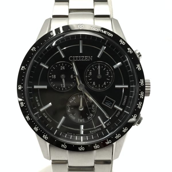Used] CITIZEN Citizen EcoDrive Chronograph E820S083460 Black Solar Watch A Rank WatchCharts