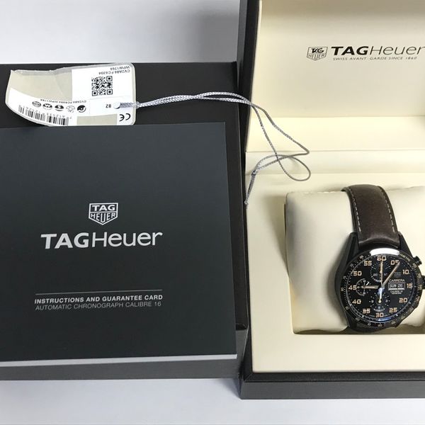 FS: Tag Heuer Carrera Day Date Chronograph 43mm PVD Titanium cv2a84 ...