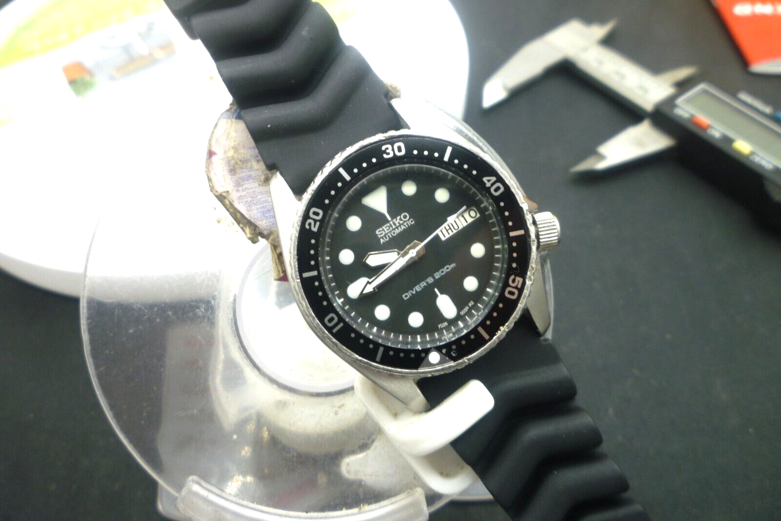 Mens 38mm SEIKO 200m Diver 7S26-0030 Automatic 21j SKX013 Watch