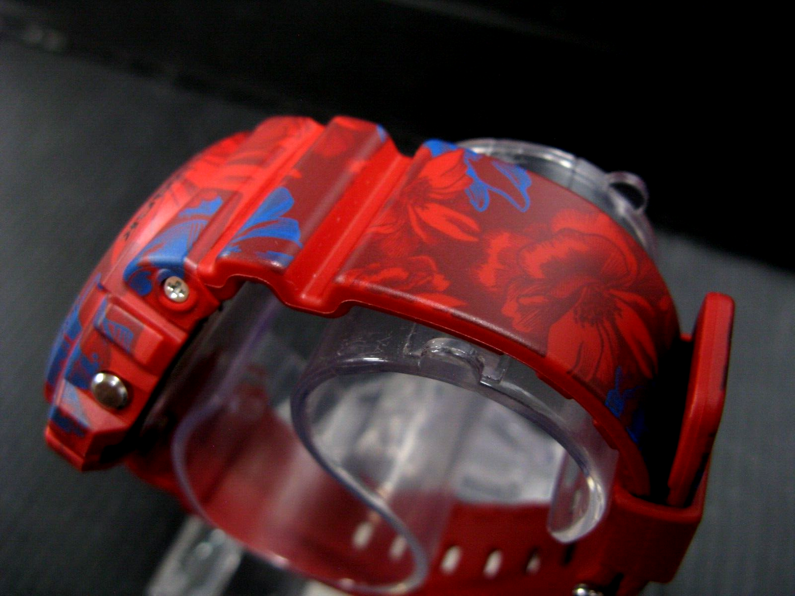 Casio G-Shock (GMDS6900F) Red & Blue Floral Resin Digital Quartz 