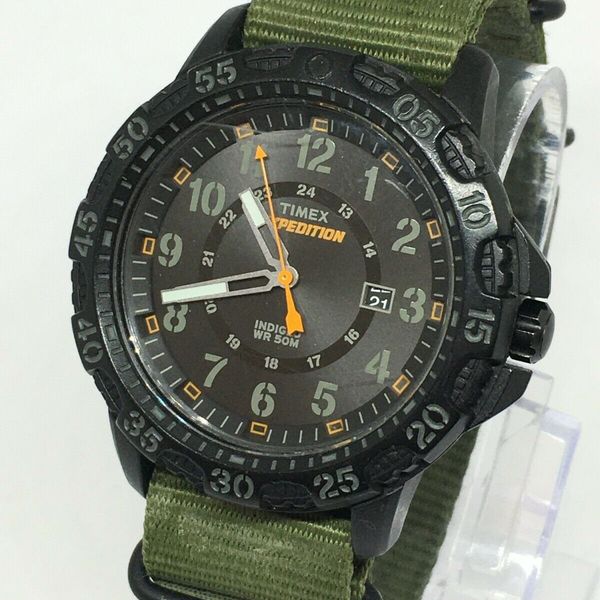 Timex Gents tw4803600 Expedition Indiglo Date Fundtion Dark Green ...