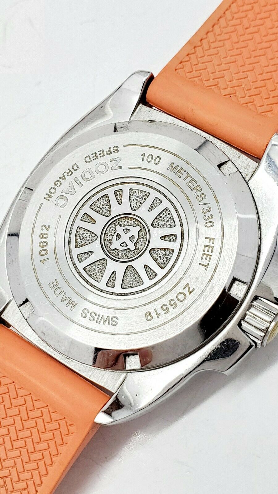 ZODIAC Speed Dragon Day Date Swiss Orange Z05519 Watch $399