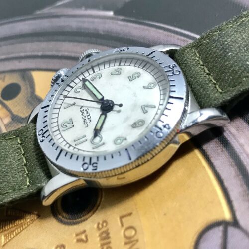 Longines Weems 1940's Vintage Genuine Military Navigation Watch 