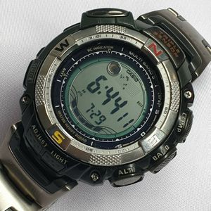 時計 CASIO  PRO TREK  3132*JA Casio Pro Trek Japan Titanium 3132 PRW-1500J WR 200M Compass